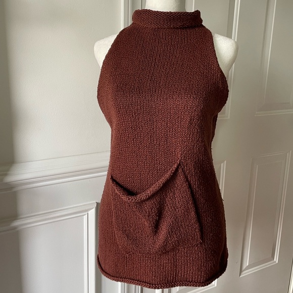 MANDRAKE New York Brown Knit Sleeveless Top - Picture 1 of 5